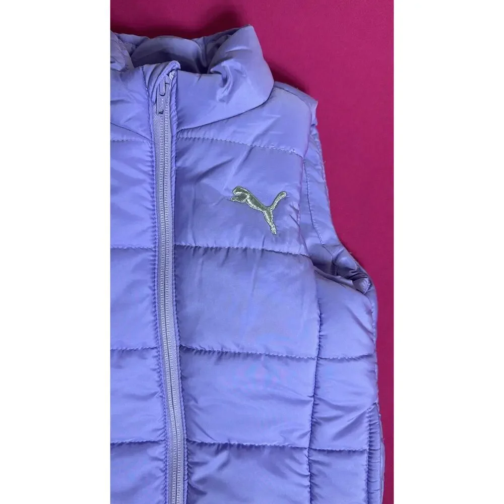 Lavender Quilted Zip‑Front Logo Outerwear Size XXS (3‑4)